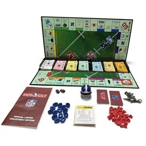 Vintage NFL‎ Monopoly Game 1998 Official Limited Collectors Edition-missing Coin